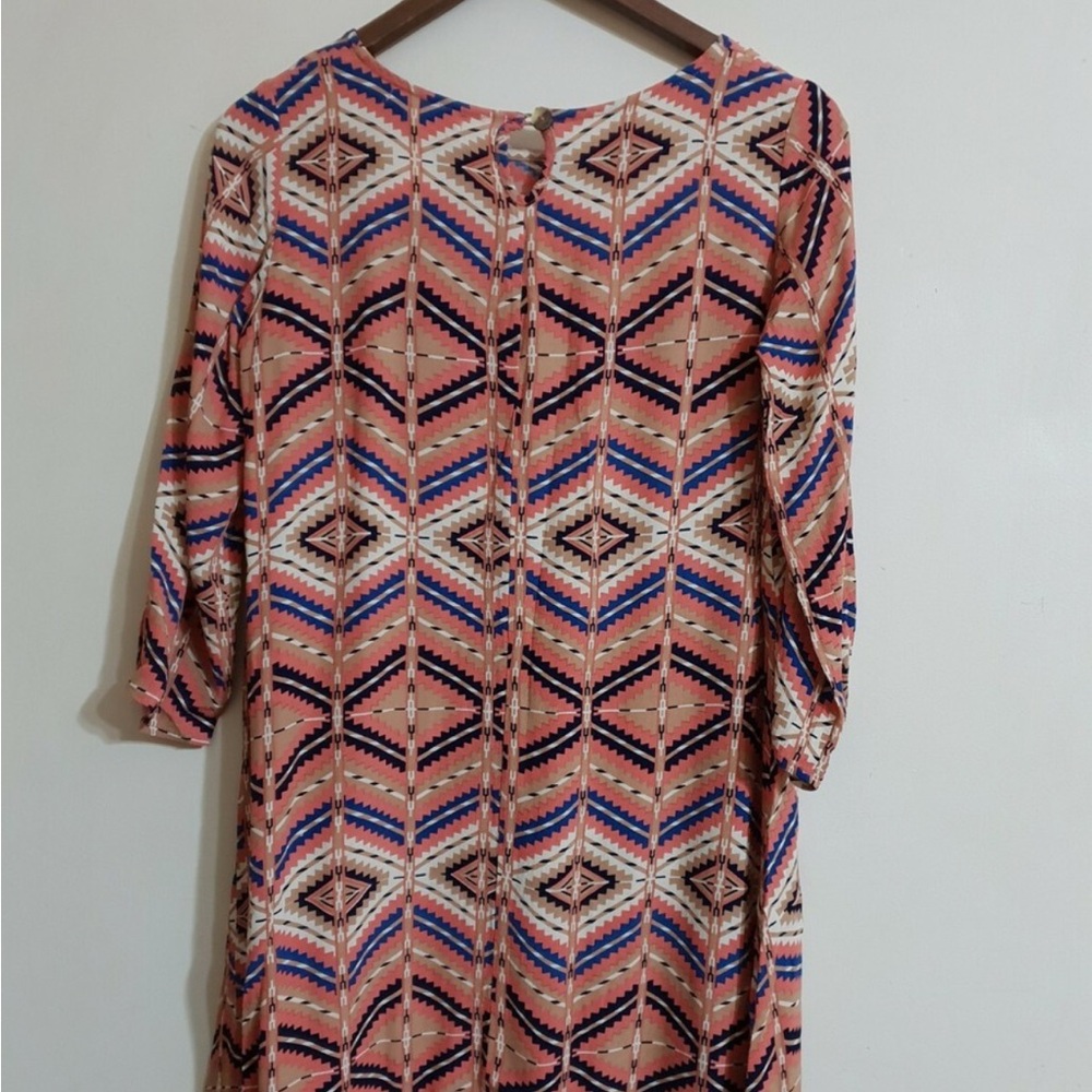 Mister Zimi Tribal Patterned Mini Dress, wester vibe, 70’s retro look, size 8.